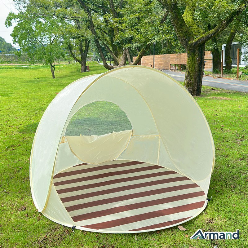 Pop-up beach tent side profile, breathable panels — Armand Outdoor wholesale