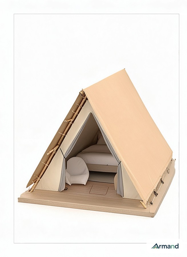 GT-001 Peak Cabin Tent — customizable glamping cabin tent for hotel and resort use, Armand Outdoor wholesale OEM