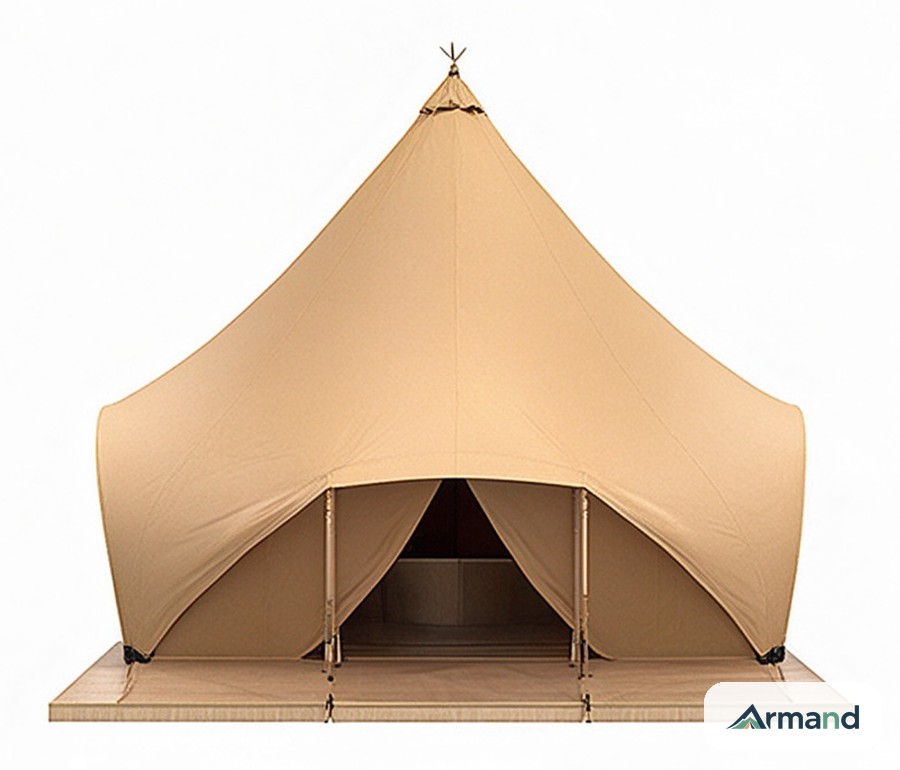 Bell glamping tent with a perimeter canopy — Armand Outdoor bulk wholesale glamping range