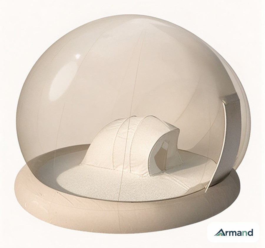 GT-015 Inflatable Sphere Tent — customizable clear-sphere inflatable glamping tent, Armand Outdoor wholesale OEM