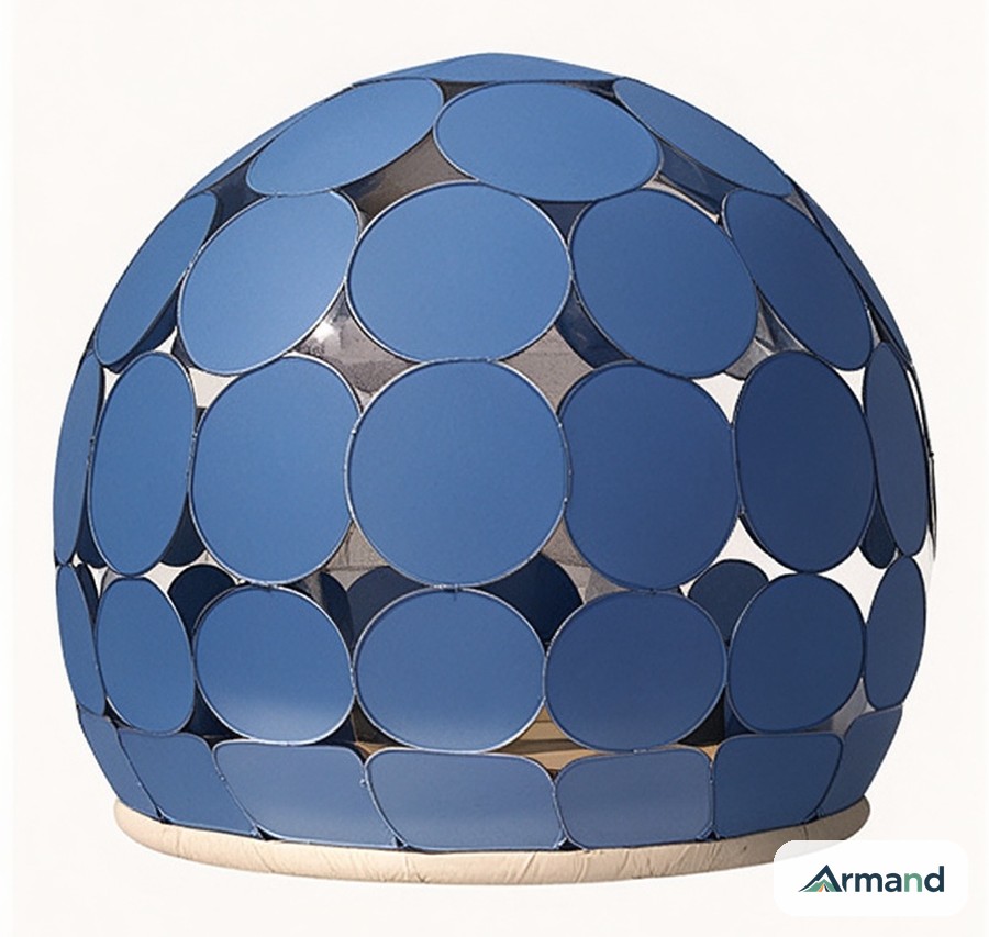 GT-016 Blue Sphere Glamping Tent — customizable sphere glamping tent for resort grounds, Armand Outdoor wholesale OEM