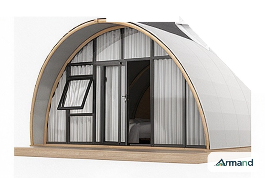 GT-017 Long Arch Lodge Tent — customizable long-arch lodge tent for hotel use, Armand Outdoor wholesale OEM