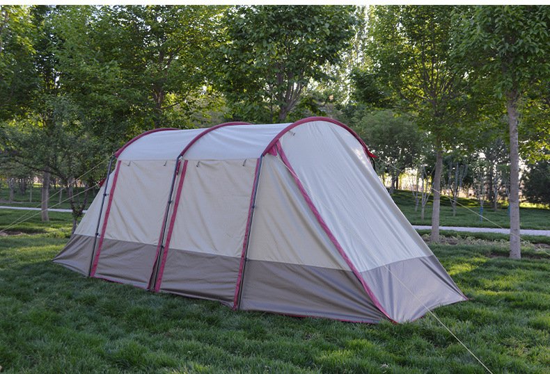 F2-260 closed up, three-arch profile pitched on grass — Armand Outdoor wholesale